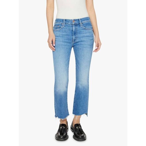 Mother The Lit Insider Crop StepFray Jeans 25